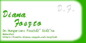 diana foszto business card